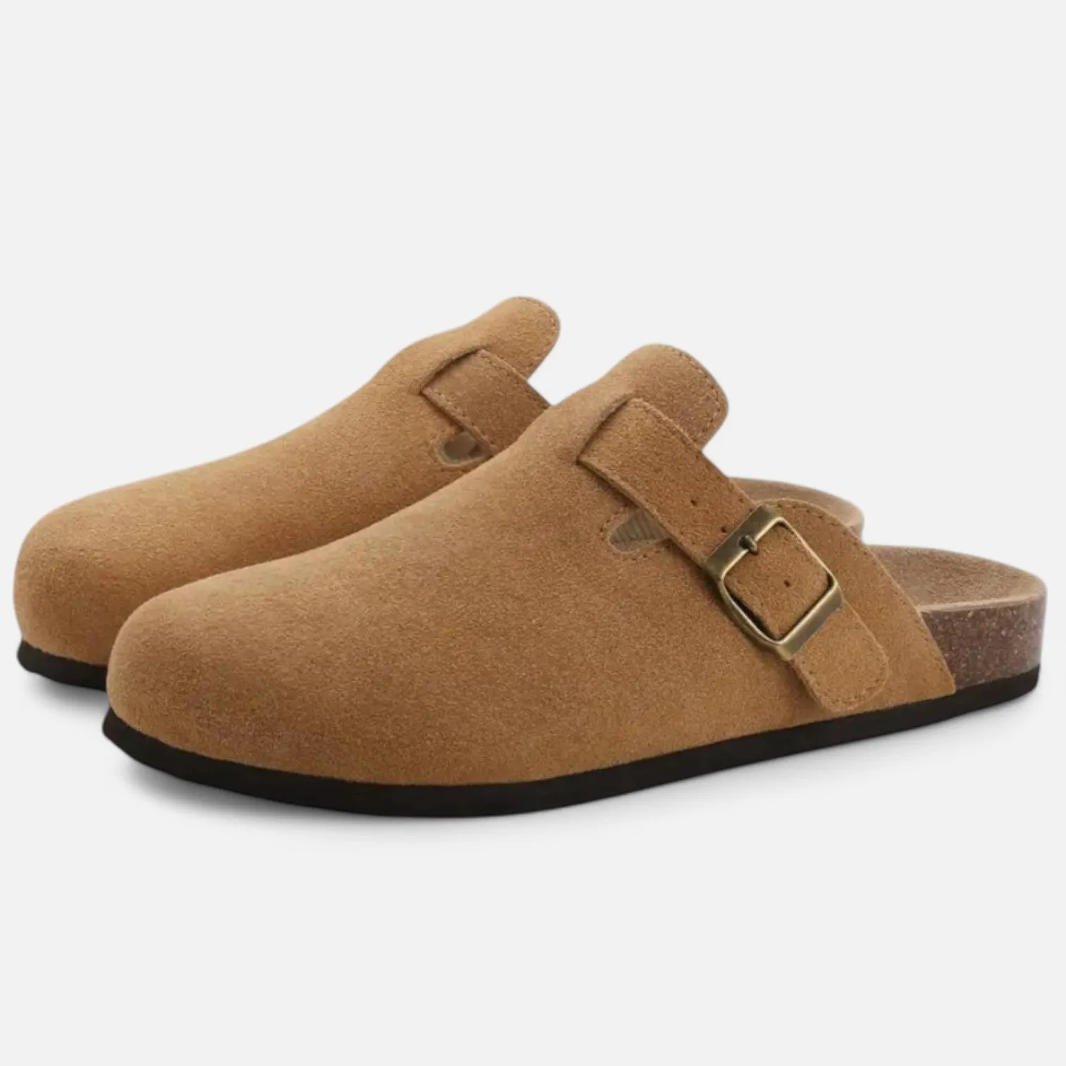 Monacogents | Women's Suede Cork Clogs