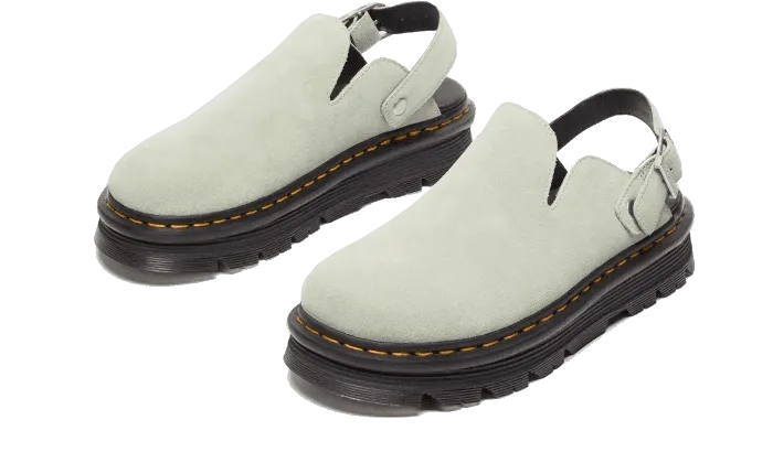 Mules ZebZag Green Suede