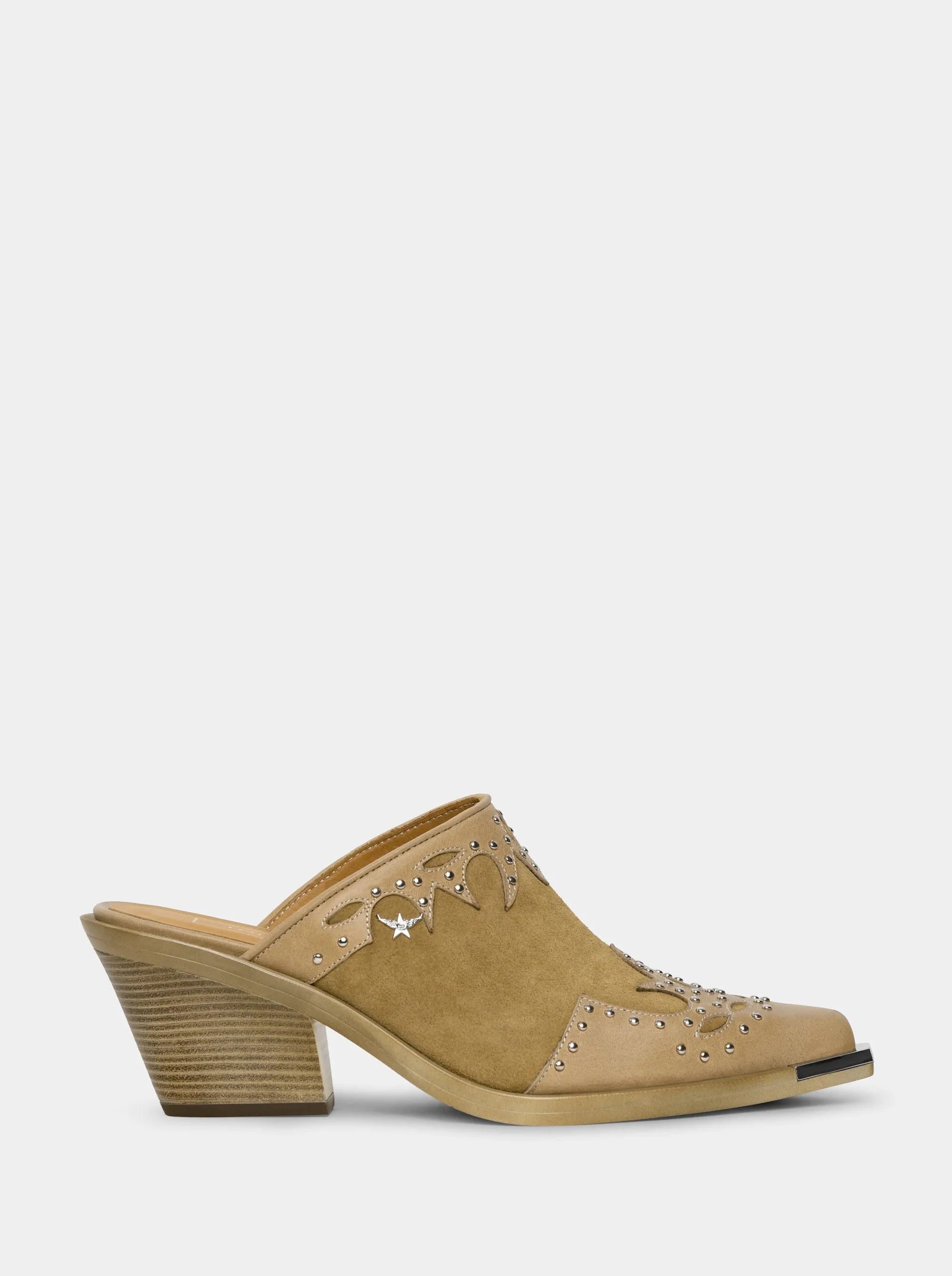 NEW VIVA CAMEL SUEDE MULES SLIPPERS