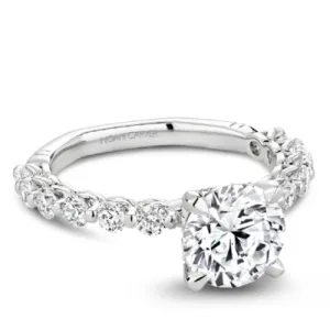 Noam Carver French Set Hidden Halo Diamond Engagement Ring