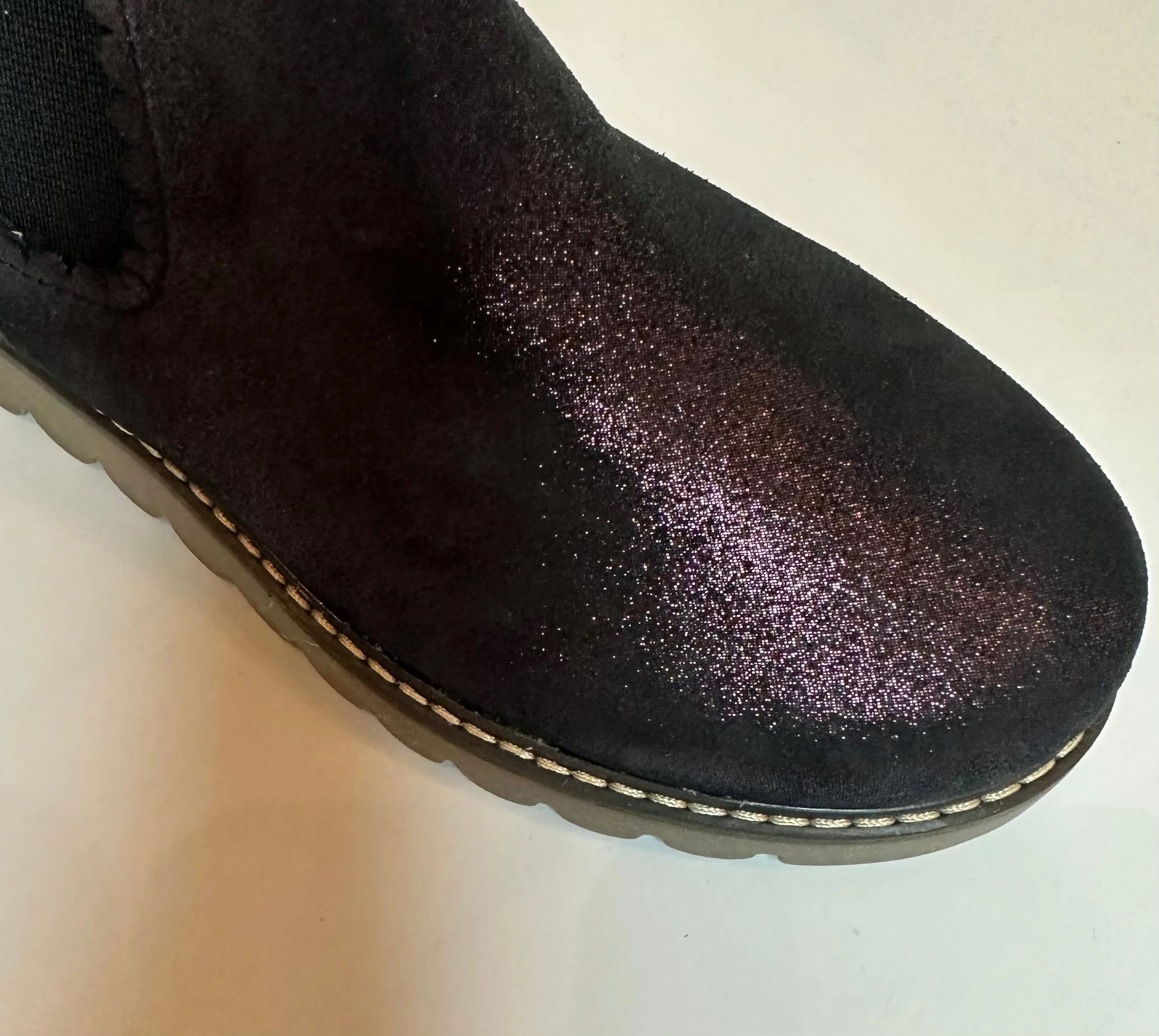 Petasil Gladis Bordo Glitter Leather Ankle Boot