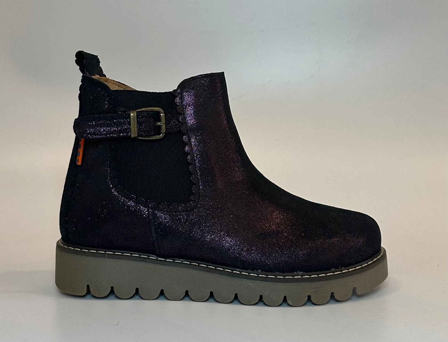 Petasil Gladis Bordo Glitter Leather Ankle Boot