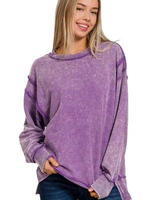 Ready to Chill Sweatshirt: Violet