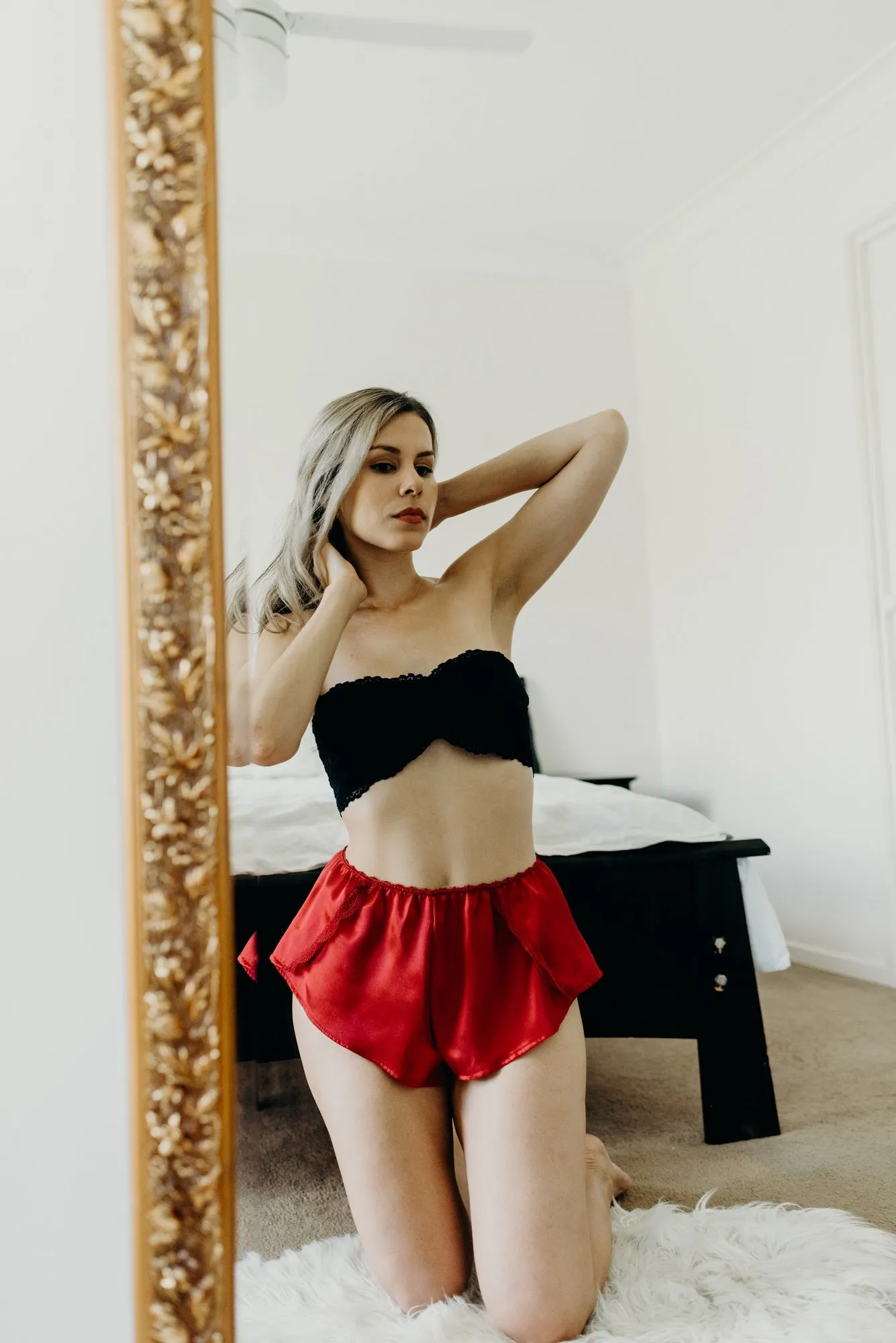 Ruby Satin French Knickers