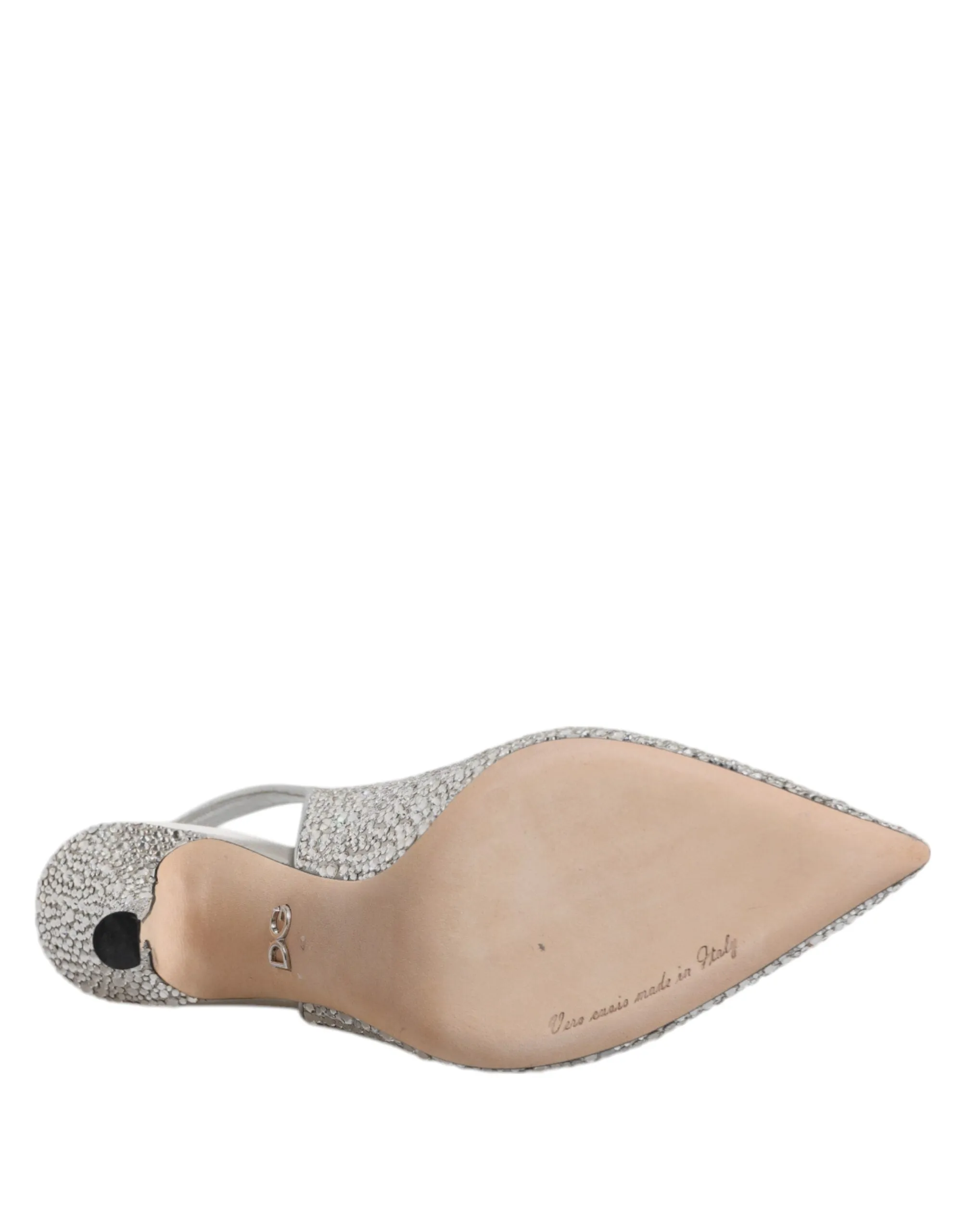 Silver Crystal Embellish Stiletto Heels Shoes