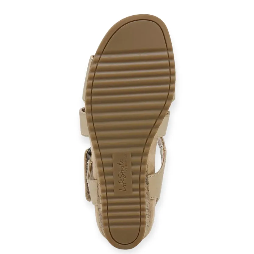 SINCERE Women's Strappy Wedge Heel Sandals