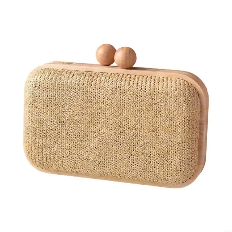 Straw Clutch Purses for Women Summer Beach Bags Envelope Woven Clutch Handbags