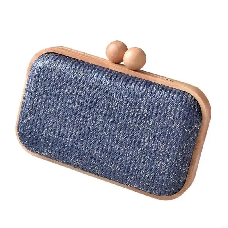 Straw Clutch Purses for Women Summer Beach Bags Envelope Woven Clutch Handbags
