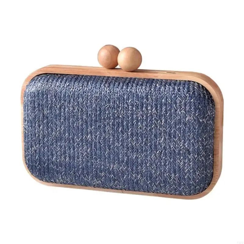 Straw Clutch Purses for Women Summer Beach Bags Envelope Woven Clutch Handbags