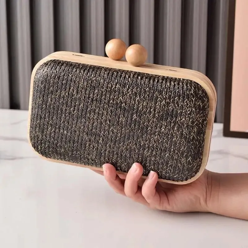 Straw Clutch Purses for Women Summer Beach Bags Envelope Woven Clutch Handbags
