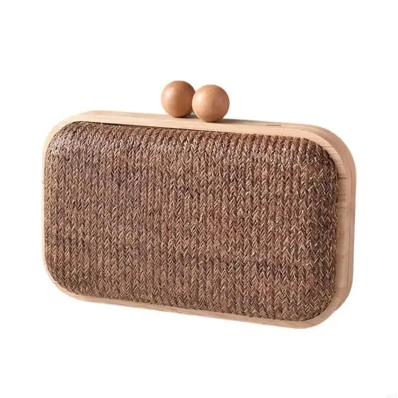 Straw Clutch Purses for Women Summer Beach Bags Envelope Woven Clutch Handbags