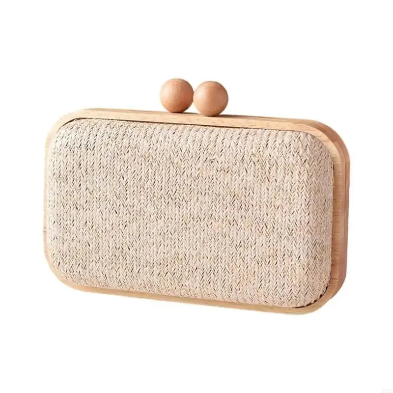 Straw Clutch Purses for Women Summer Beach Bags Envelope Woven Clutch Handbags