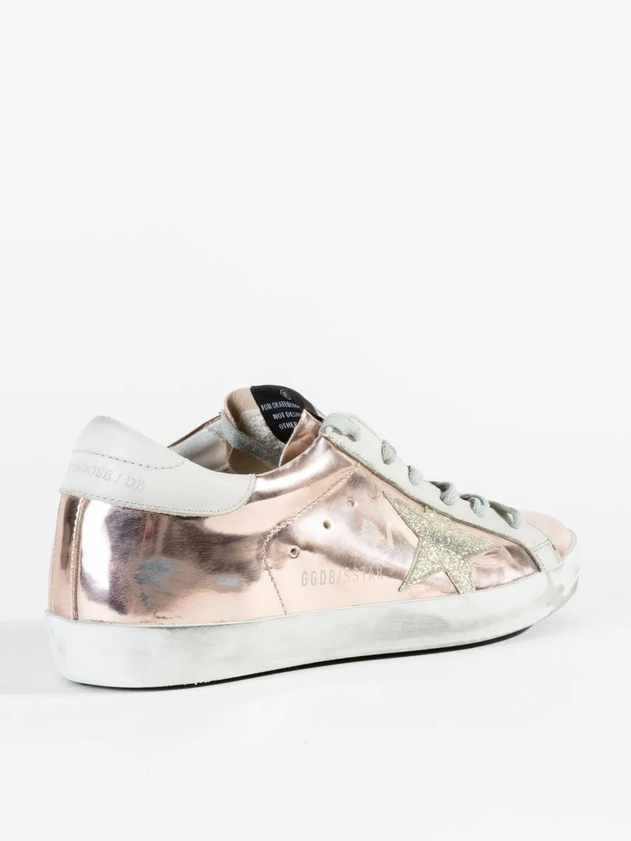superstar sneaker - pink pearl glitter