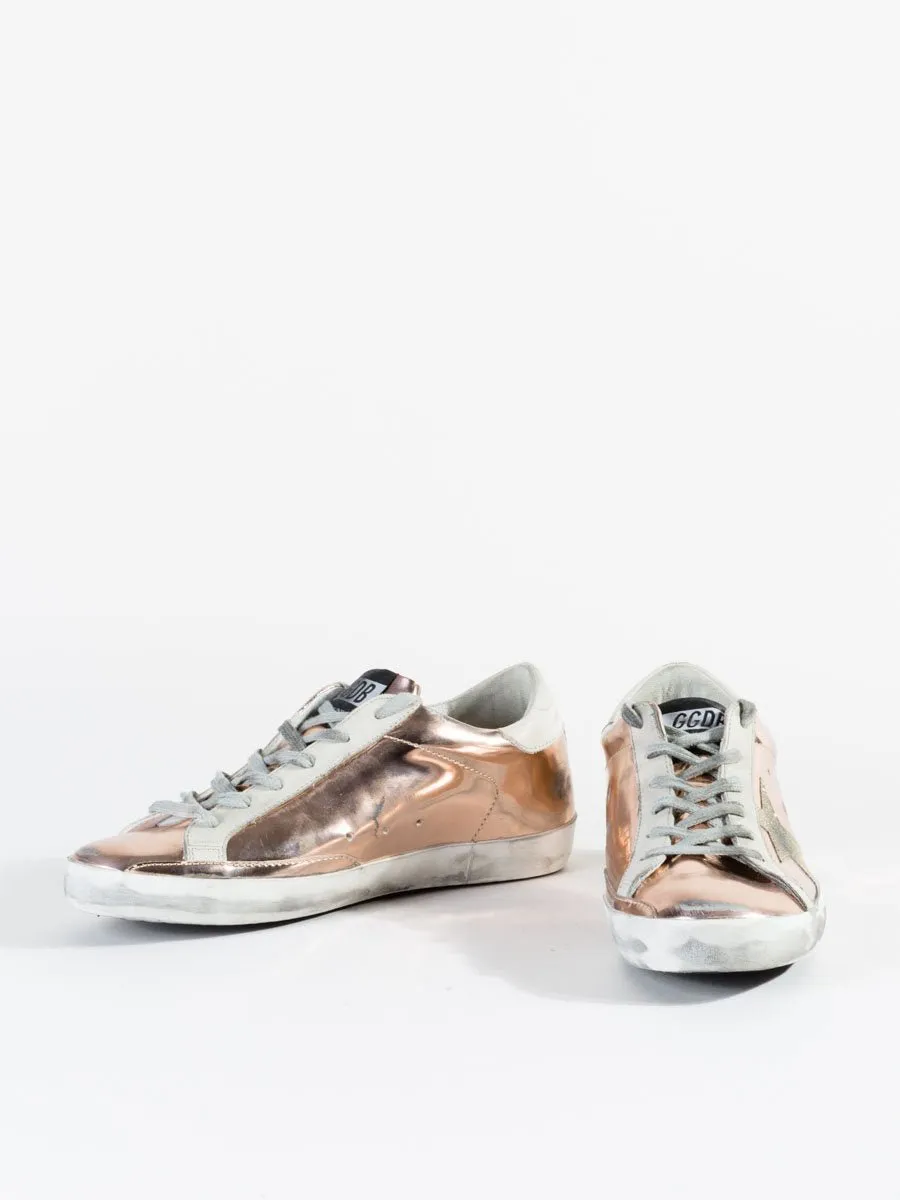 superstar sneaker - pink pearl glitter