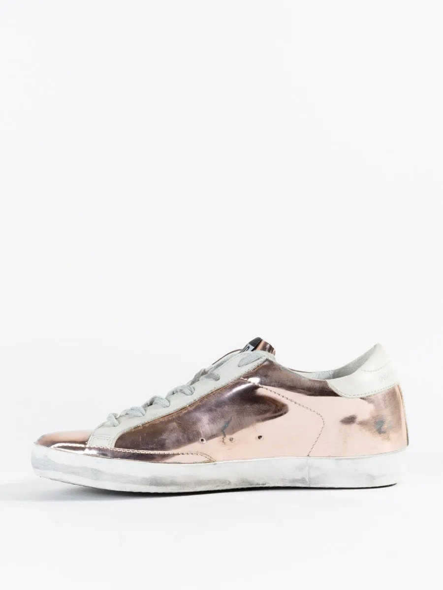 superstar sneaker - pink pearl glitter