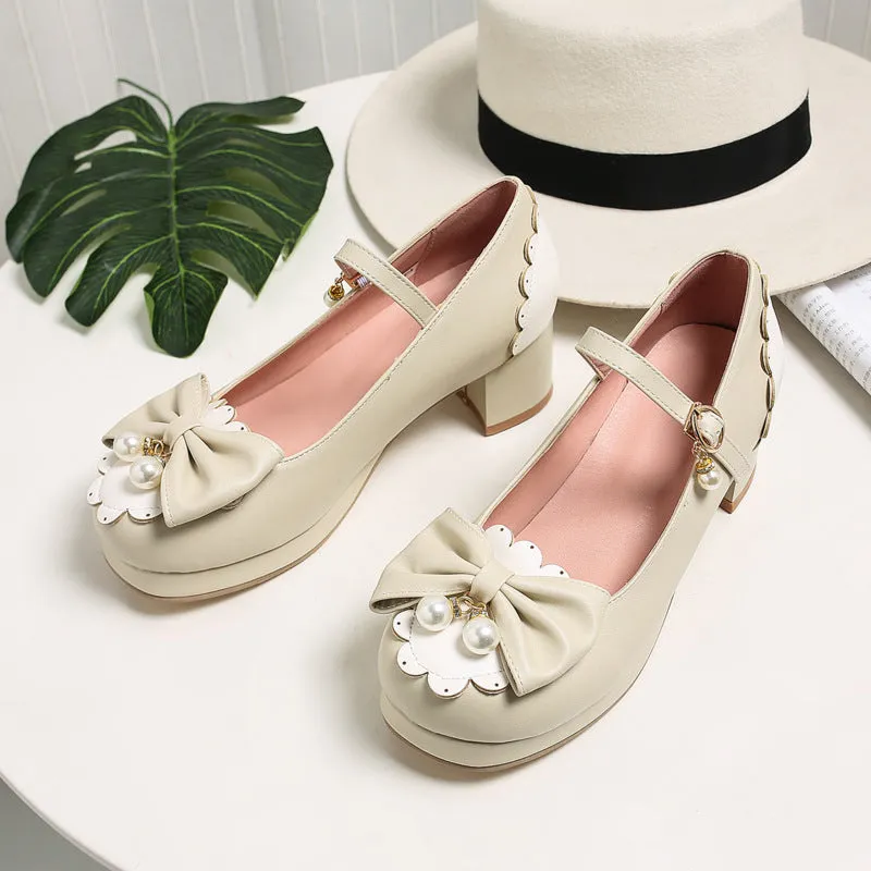 Sweet bow Mary Jane shoes
