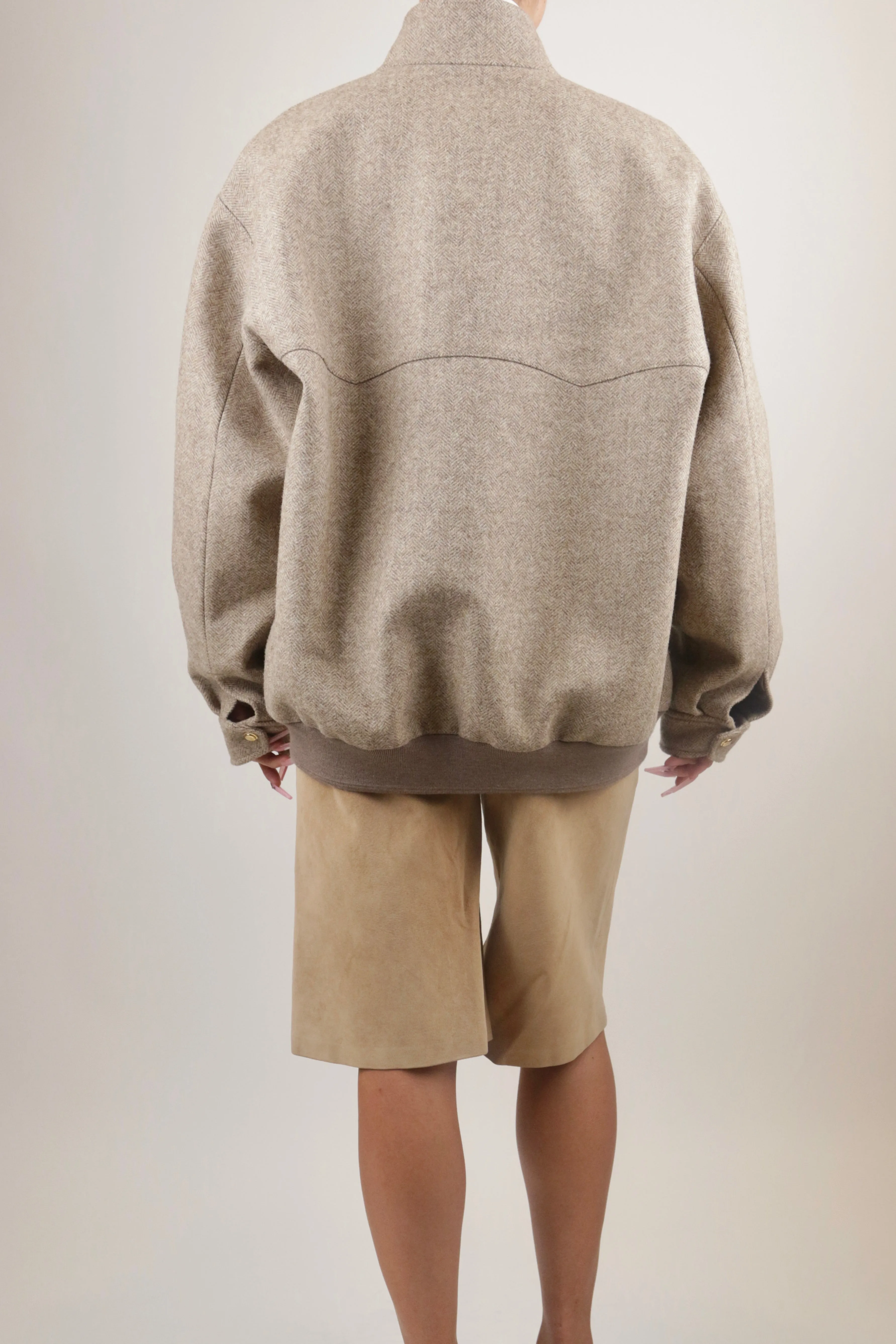 Tan Suede Capri Shorts