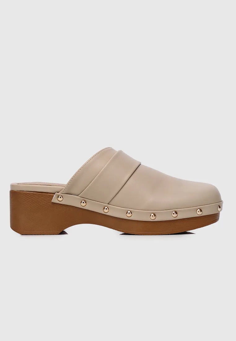 Terra Platform Mules (Tan)