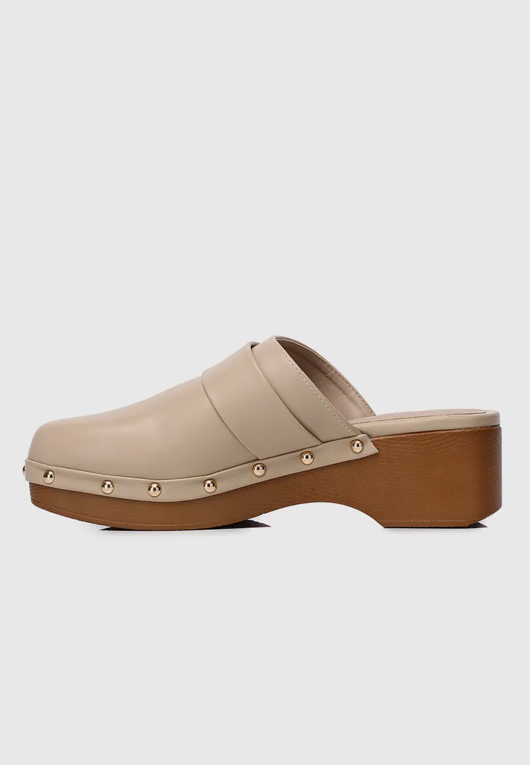 Terra Platform Mules (Tan)