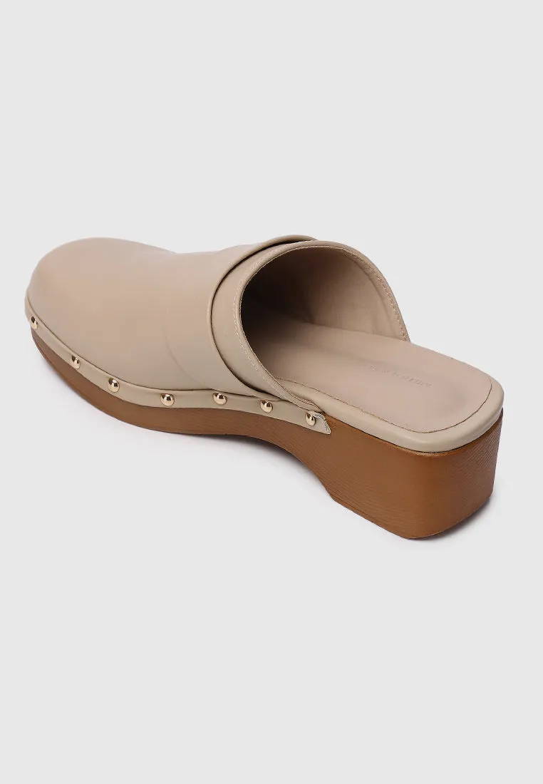 Terra Platform Mules (Tan)