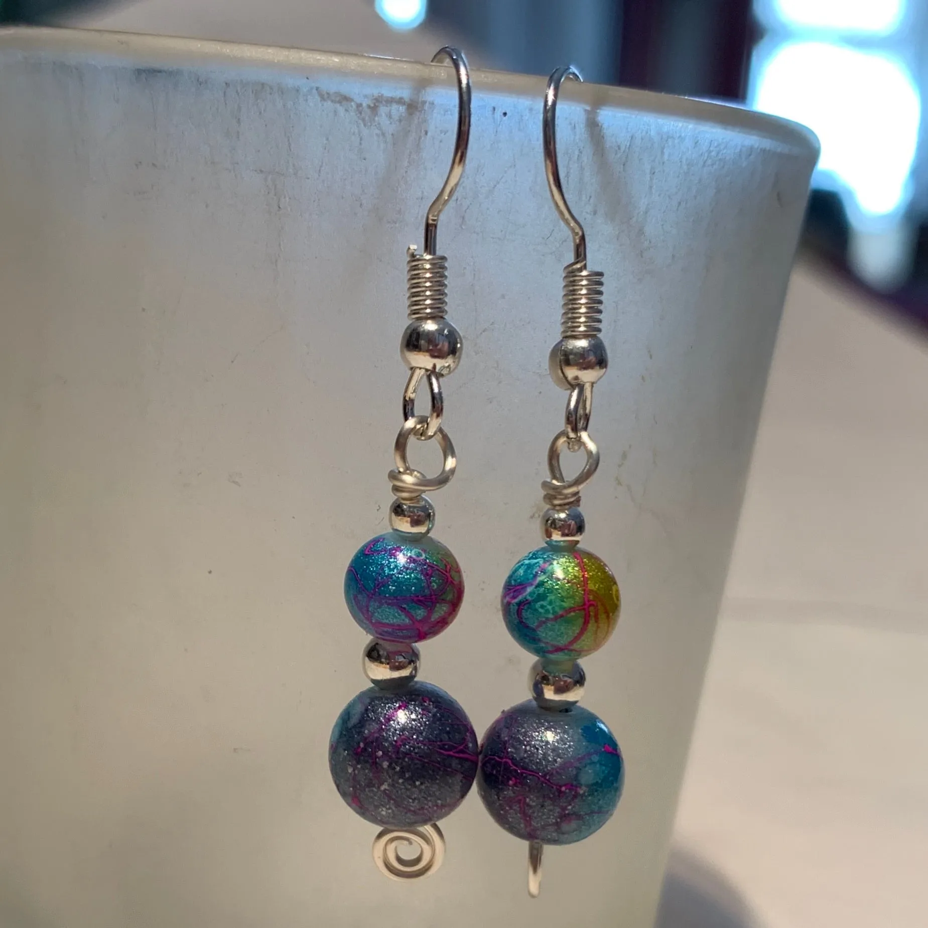 Throwing Paint at the Problem - surprise mini earrings