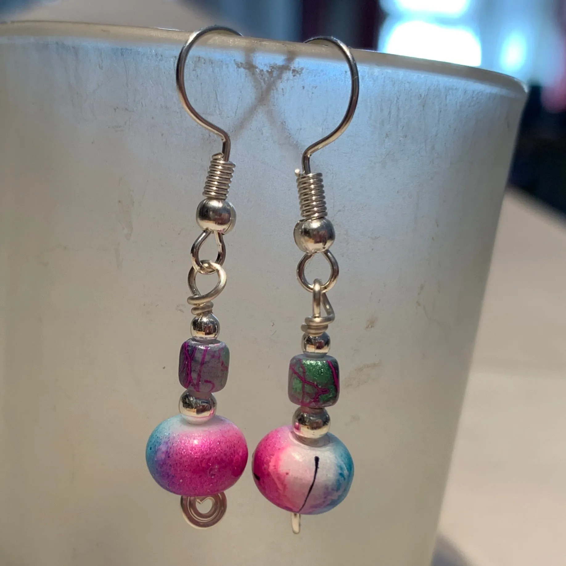 Throwing Paint at the Problem - surprise mini earrings