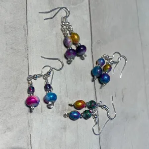 Throwing Paint at the Problem - surprise mini earrings