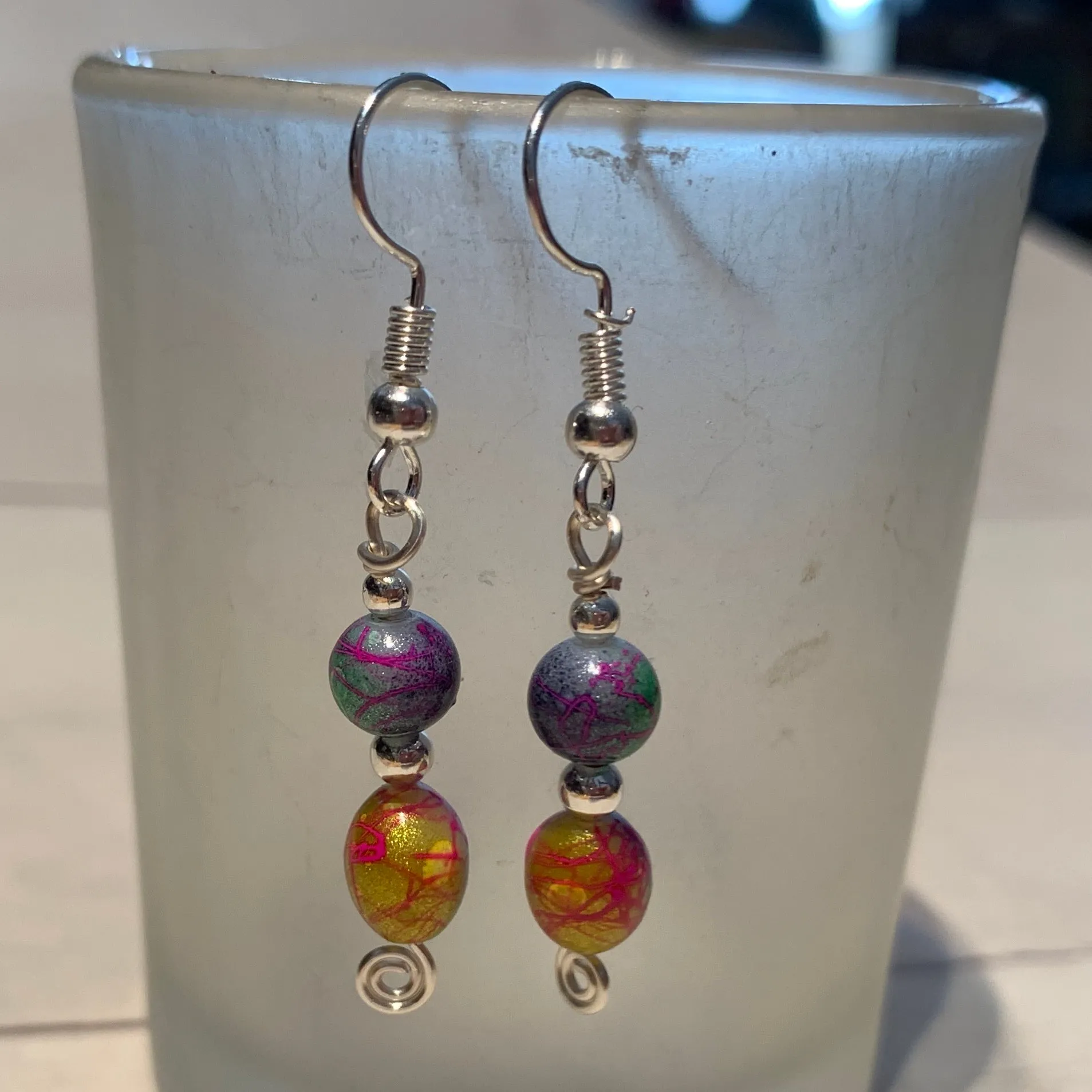 Throwing Paint at the Problem - surprise mini earrings