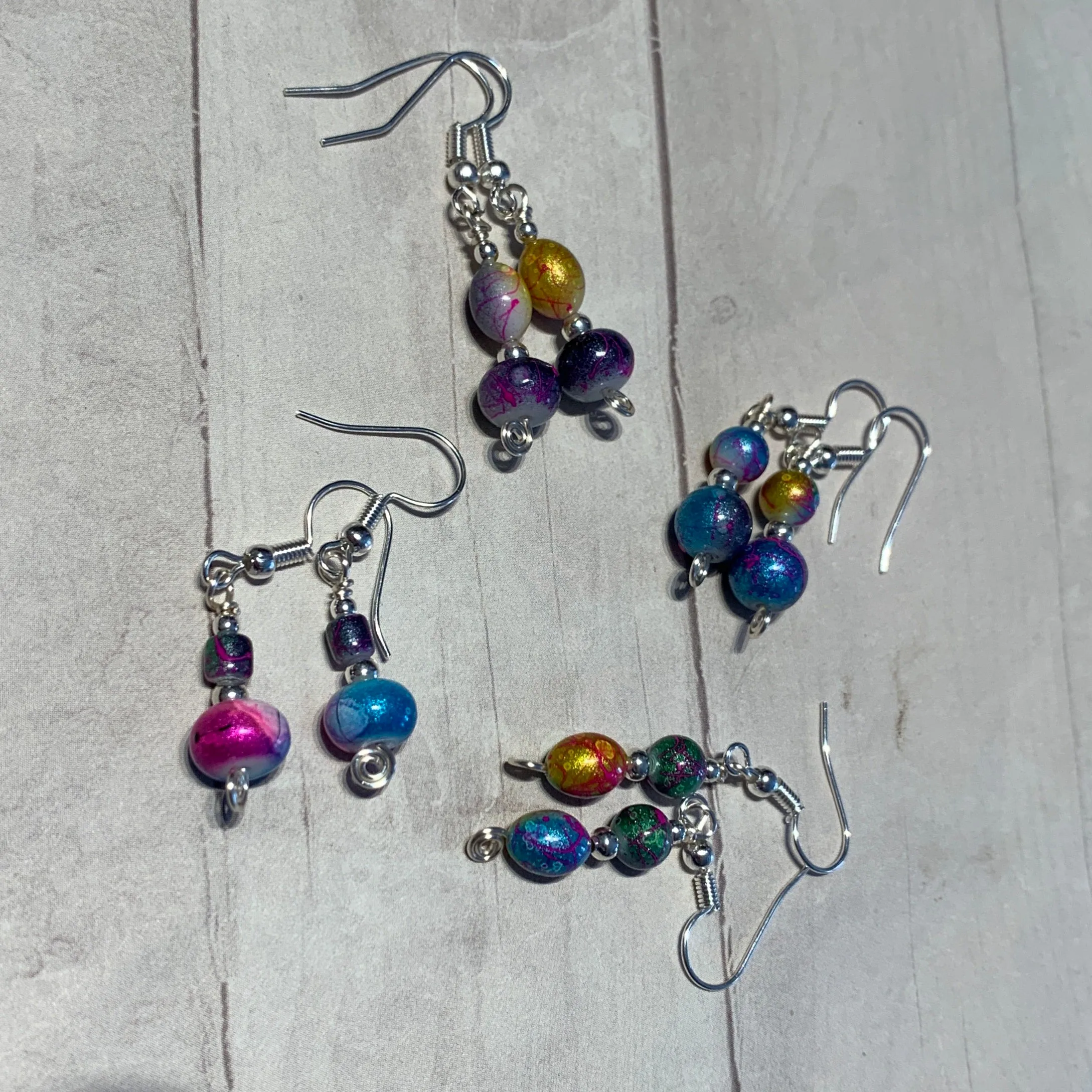 Throwing Paint at the Problem - surprise mini earrings