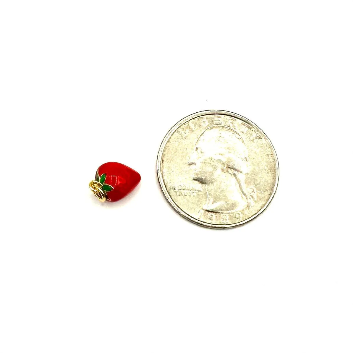 Tiny Enameled Summer Strawberry