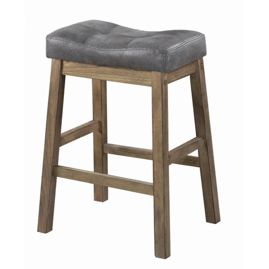 Upholstered Counter Height Stools in Driftwood Brown (Set of 2)
