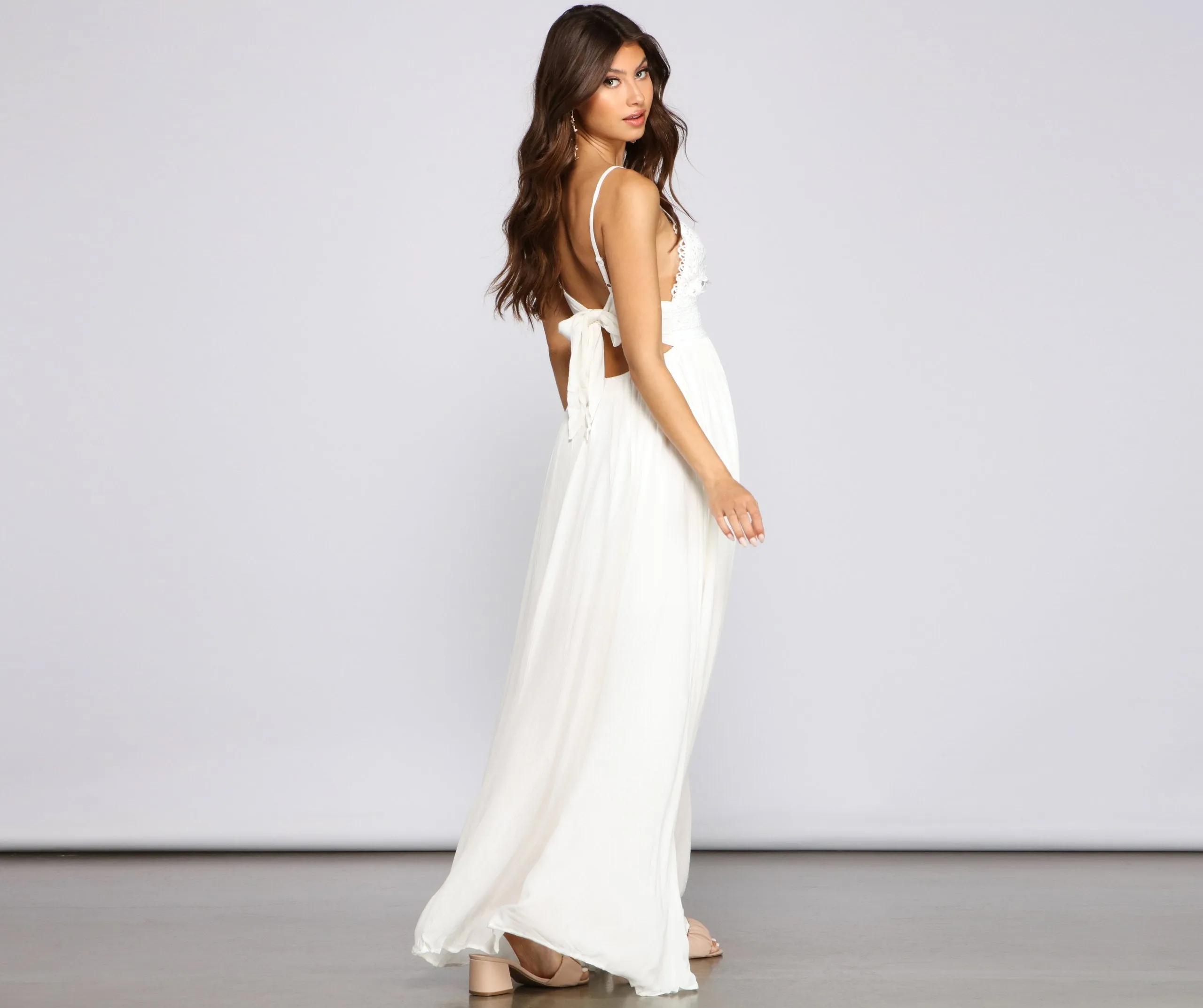 Vacay Vibes Crochet Charming Knit Maxi Dress