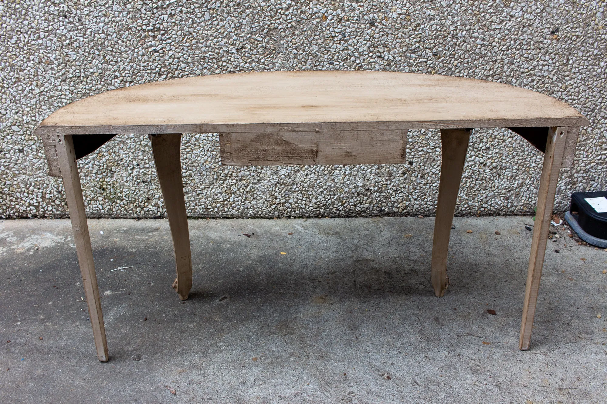 Vintage French Demilune Console Table